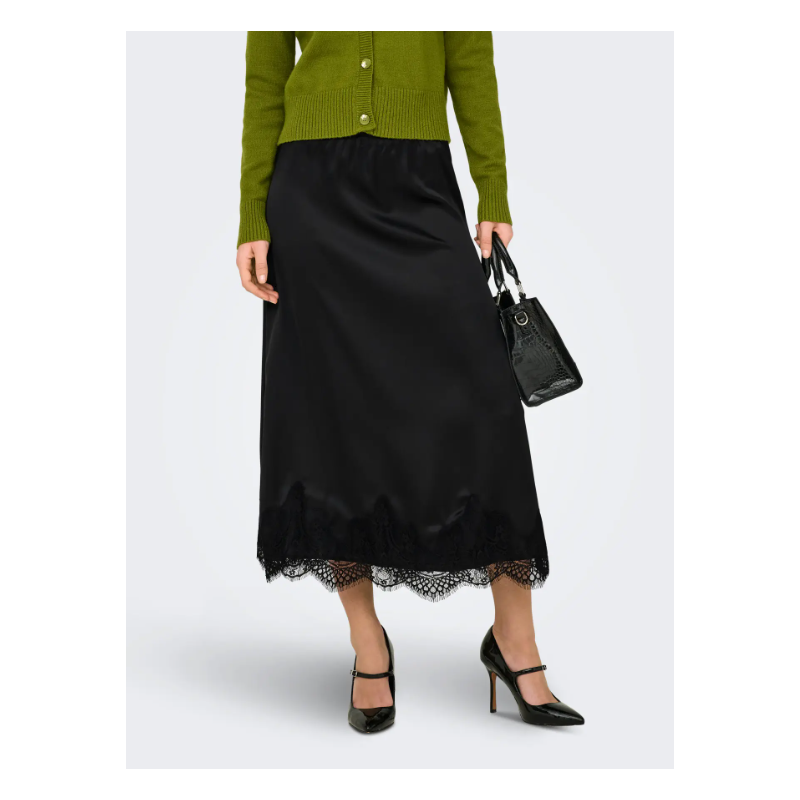 ONLY Bella Satin Blonde Nederdel - Sort