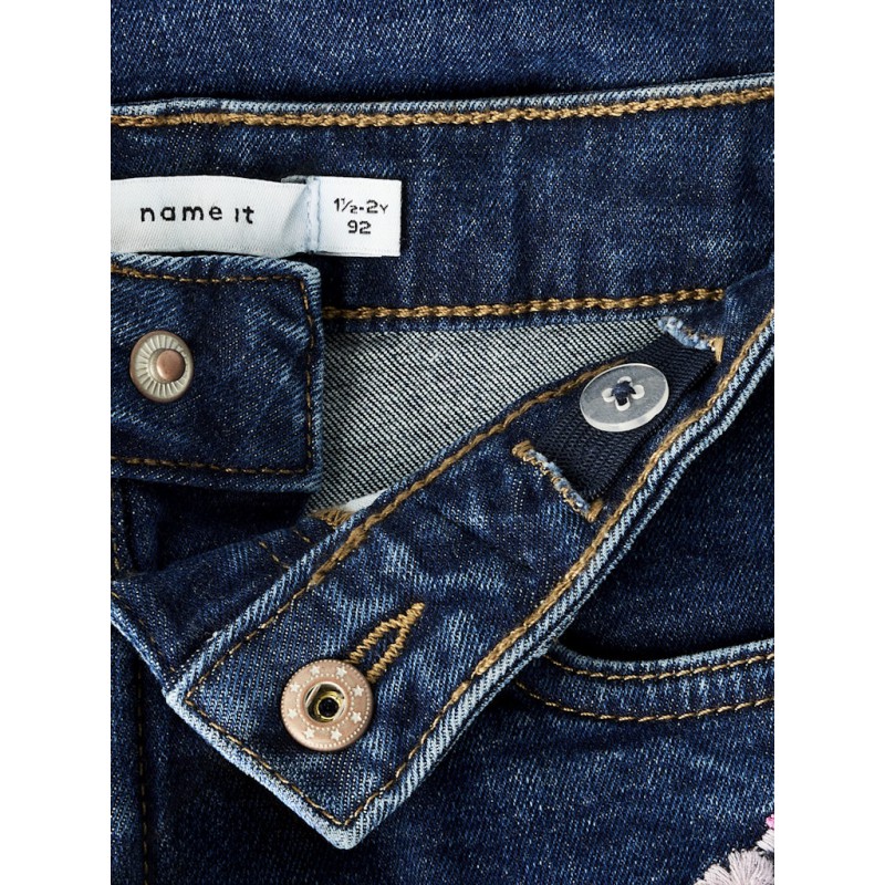 NAME IT MINI Bella Mom Jeans 1224 - Blue Denim / Flower