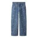 NAME IT Kids Rose Wide Jeans - Medium Blue Denim