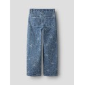 NAME IT Kids Rose Wide Jeans - Medium Blue Denim