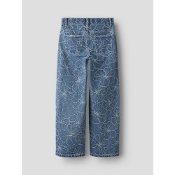 NAME IT Kids Rose Wide Jeans - Medium Blue Denim