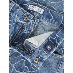 NAME IT Kids Rose Wide Jeans - Medium Blue Denim