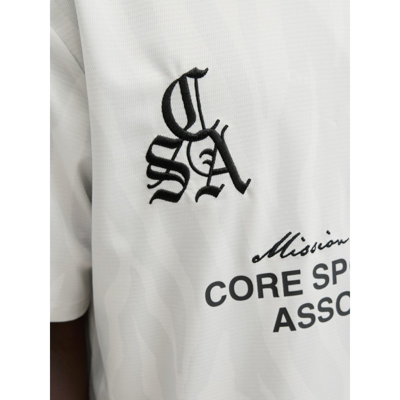 JACK & JONES Dust Piping Football T-shirt - Bright White