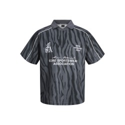 JACK & JONES Dust Piping Football T-shirt - Sort