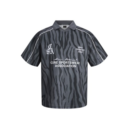 JACK & JONES Dust Piping Football T-shirt - Sort