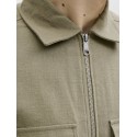 JACK & JONES Blurayle Hør L/S Lynlås Skjorte - Mermaid