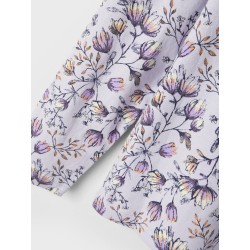 NAME IT Mini Lilla Blomster Nattøjssæt - Purple Heather