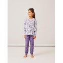 NAME IT Mini Lilla Blomster Nattøjssæt - Purple Heather