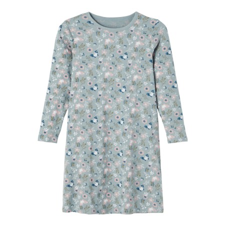 NAME IT Mini L/S Blomster Natkjole - Lead
