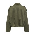 ONLY Moon-Stina faux læder bomber jakke - Grape Leaf
