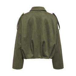 ONLY Moon-Stina faux læder bomber jakke - Grape Leaf