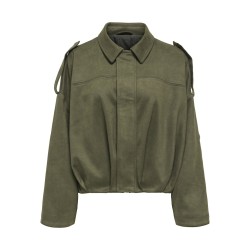 ONLY Moon-Stina faux læder bomber jakke - Grape Leaf