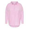 ONLY CARMAKOMA Zazima L/S Loose Fit Skjorte - Pink Lady