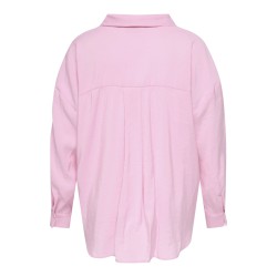 ONLY CARMAKOMA Zazima L/S Loose Fit Skjorte - Pink Lady