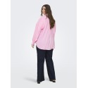 ONLY CARMAKOMA Zazima L/S Loose Fit Skjorte - Pink Lady