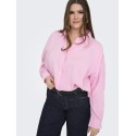 ONLY CARMAKOMA Zazima L/S Loose Fit Skjorte - Pink Lady
