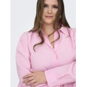 ONLY CARMAKOMA Zazima L/S Loose Fit Skjorte - Pink Lady