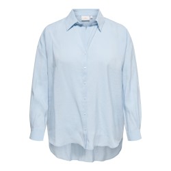 ONLY CARMAKOMA Zazima L/S Loose Fit Skjorte - Chambray Blue