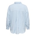 ONLY CARMAKOMA Zazima L/S Loose Fit Skjorte - Chambray Blue