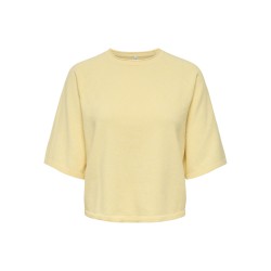 ONLY CARMAKOMA Loyal 2/4 O-Neck Pullover - Sunshine Melange