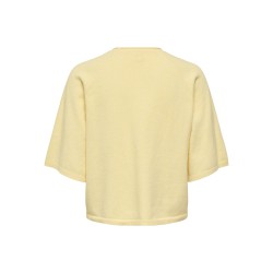 ONLY CARMAKOMA Loyal 2/4 O-Neck Pullover - Sunshine Melange