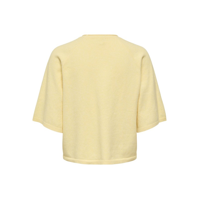 ONLY CARMAKOMA Loyal 2/4 O-Neck Pullover - Sunshine Melange