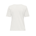 ONLY Happy S/S Rund Hals T-shirt - Cloud Dancer