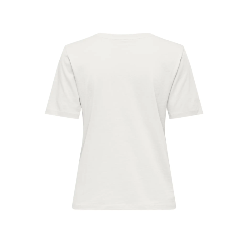 ONLY Happy S/S Rund Hals T-shirt - Cloud Dancer