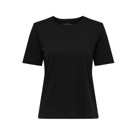 ONLY Happy S/S Rund Hals T-shirt - Sort