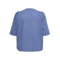ONLY CARMAKOMA Astra S/S Denim Skjorte - Medium Blue Denim