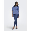 ONLY CARMAKOMA Astra S/S Denim Skjorte - Medium Blue Denim