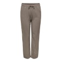 ONLY CARMAKOMA Siesta HW Pull-up Hør Bukser - Walnut