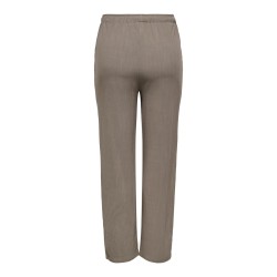 ONLY CARMAKOMA Siesta HW Pull-up Hør Bukser - Walnut