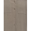 ONLY CARMAKOMA Siesta Yasmin L/S Hør Skjorte - Walnut