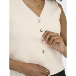 JDY Astra S/L Vest - Eggnog