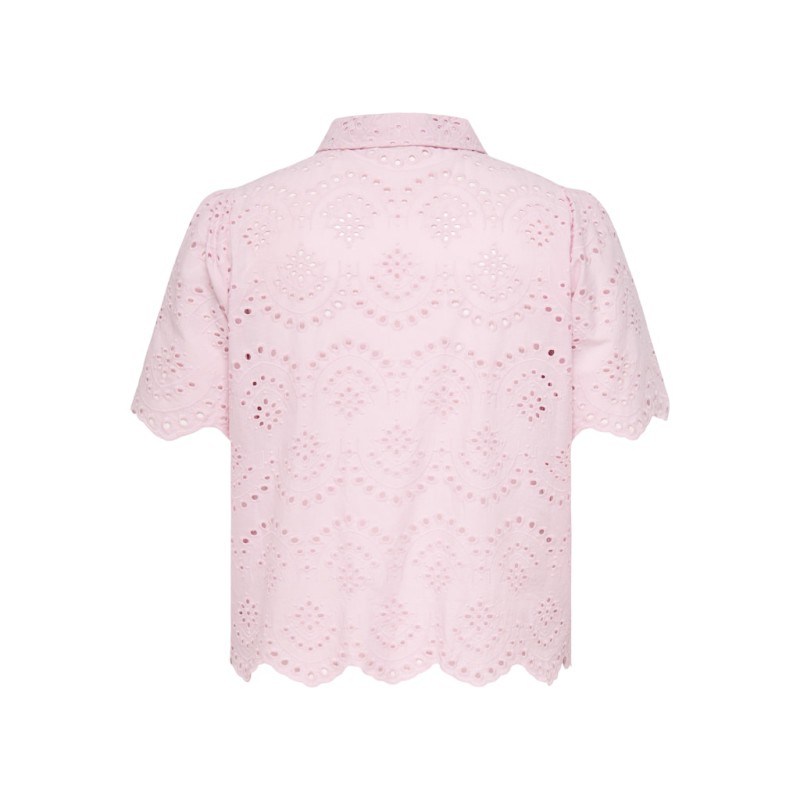 CARMAKOMA Valais Broderi anglaise skjorte - Pink Lady
