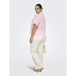 CARMAKOMA Valais Broderi anglaise skjorte - Pink Lady