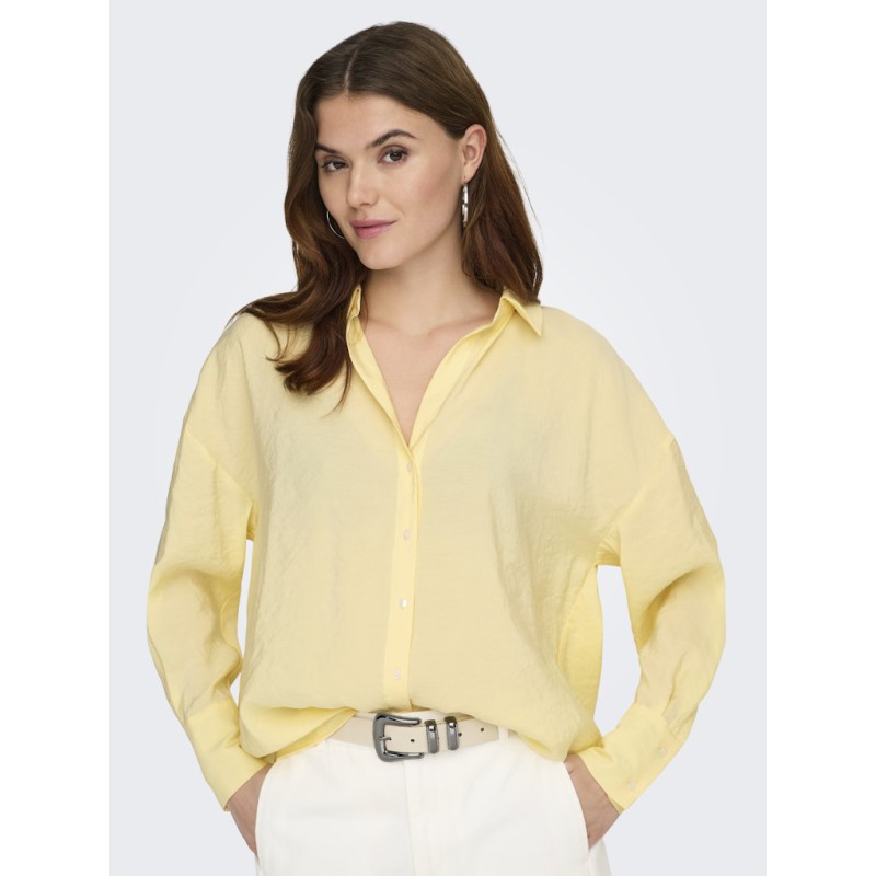 ONLY Zazima L/S Loose Fit Skjorte - Double Cream