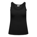 ONLY CARMAKOMA Sara Sahrai Lace Tank Top - Sort