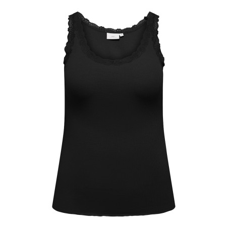 ONLY CARMAKOMA Sara Sahrai Lace Tank Top - Sort