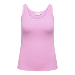 ONLY CARMAKOMA Sara Sahrai Lace Tank Top - Begonia Pink