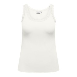 ONLY CARMAKOMA Sara Sahrai Lace Tank Top - Cloud Dancer