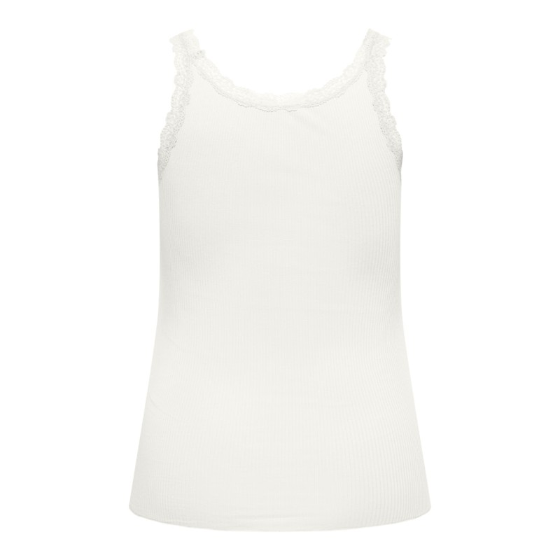 ONLY CARMAKOMA Sara Sahrai Lace Tank Top - Cloud Dancer