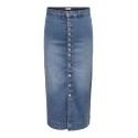 ONLY CARMAKOMA Irina Button Down Maxi Skirt - Medium Blue Denim