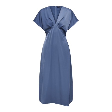 JDY Urba S/S Midi Satin Kjole - Vintage Indigo