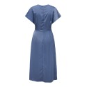JDY Urba S/S Midi Satin Kjole - Vintage Indigo