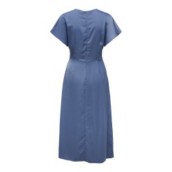 JDY Urba S/S Midi Satin Kjole - Vintage Indigo