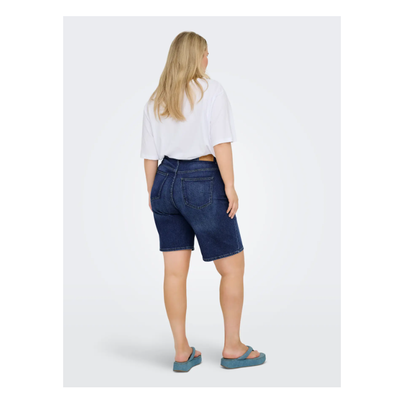 ONLY CARMAKOMA Sonny Denim Wide Shorts - Dark Blue Denim