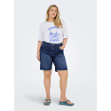 ONLY CARMAKOMA Sonny Denim Wide Shorts - Dark Blue Denim