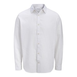 JACK & JONES Summer Hør L/S Skjorte - Hvid